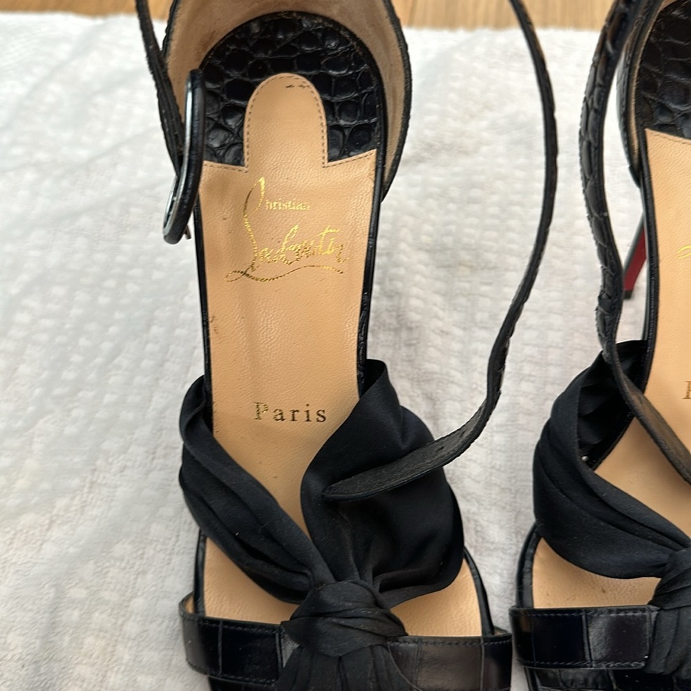 Christian Louboutin Croc Stiletto in dark blue size 37 - Picture 3 of 9